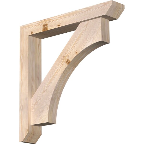 Ekena Millwork Westlake Slat Smooth Bracket w/ Offset Brace, Douglas Fir, 5 1/2"W x 34"D x 34"H BKT0604X34X34WTL06SDF - main